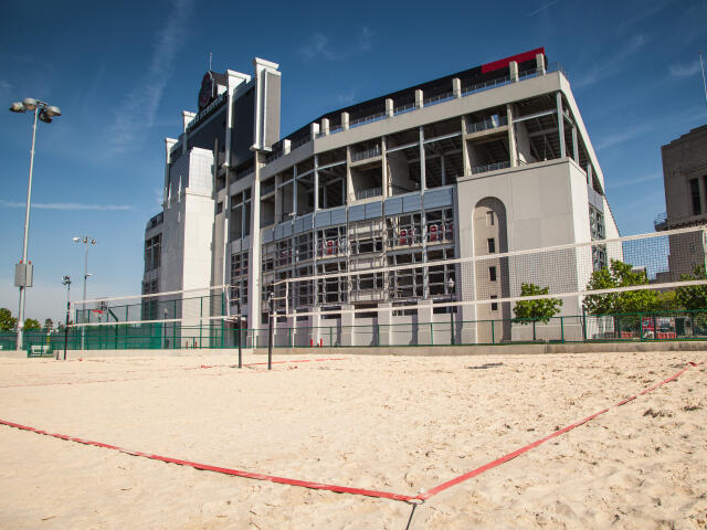 The Sand Volleyball Courts at Lincoln Tower Park, Just Outside of the RPAC