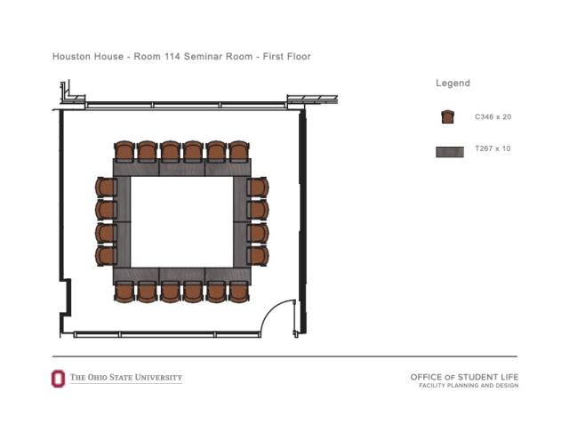 A space diagram of the Houston Somno Room