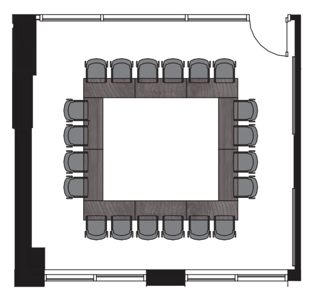 A space diagram of the Nosker Mansfield Room