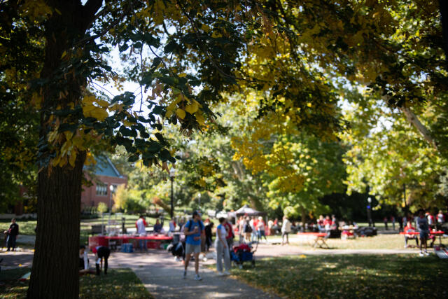 A photo of an event happening in the South Oval on the campus of Ohio State University.