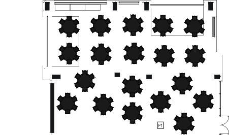 A space diagram of the Blackburn Victory Room
