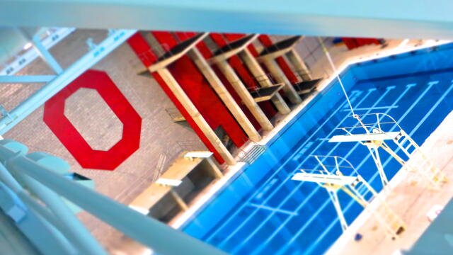 This is a photograph of the diving pool located at the Recreational and Physical Activity Center