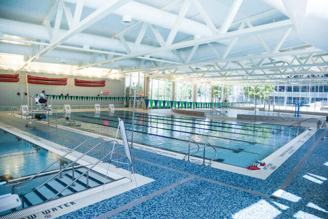 This is a photograph of the lap pool at the recreation and physical activity center