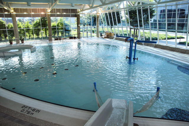 This is a photo of the leisure pool at the recreation and physical activity center