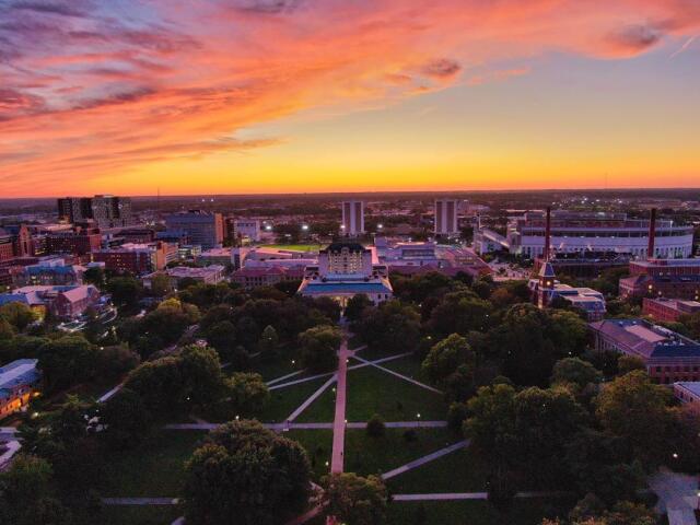 Sunset at the Ohio State University.