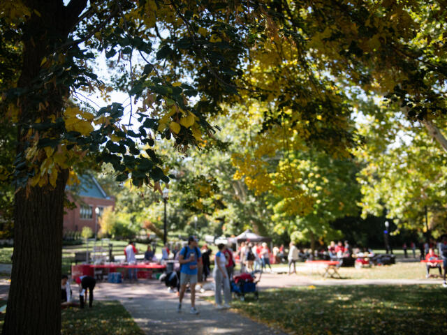 A photo of an event happening in the South Oval on the campus of Ohio State University.